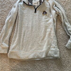 Pressbox ECU Pirates Heather Gray Quarter-Zip Women's Pullover